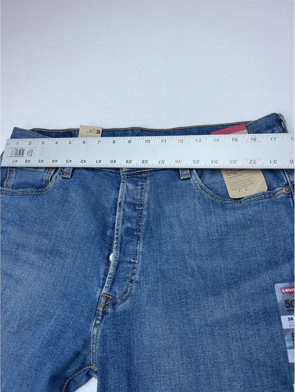 Levi's 501 Original Fit Blue Denim Jeans Size 36x30